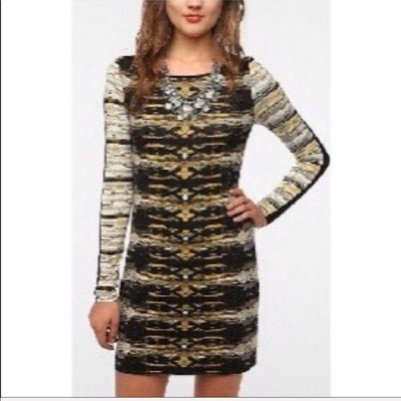 UO Silence + Noise X-Ray Bodycon Dress - Picture 1 of 5